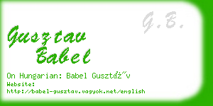 gusztav babel business card